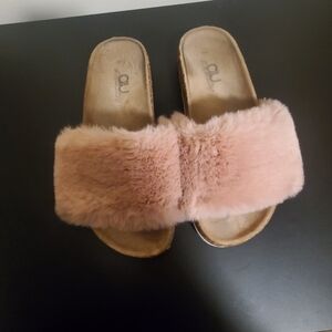 Pink Furry Slides